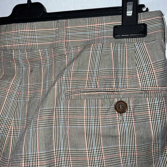 Paul Smith London - Medium Dress Pants - Beige/Orange Check Plaid - 80% OFF SALE - Picture 4 of 7